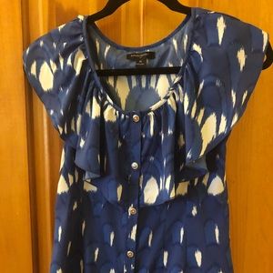 Banana Republic blue and white top